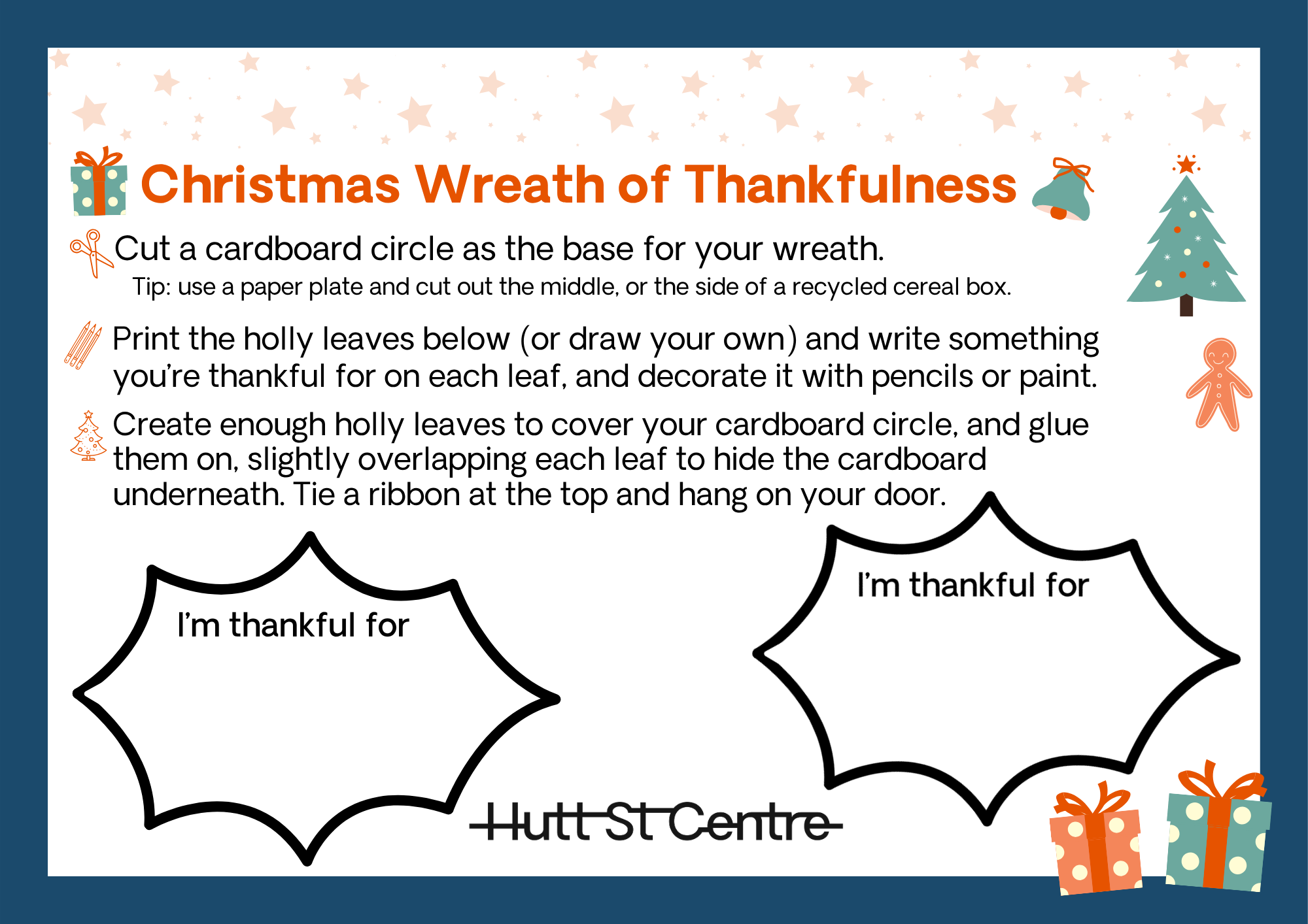 Christmas Wreath of Thankfulness